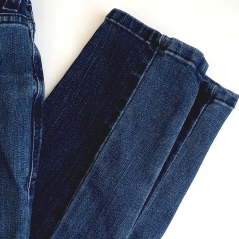 Kensie Women’s Two Tone Denim Blue Panel Straight Leg Mid Rise Jeans 2/ 26 - Picture 10 of 14